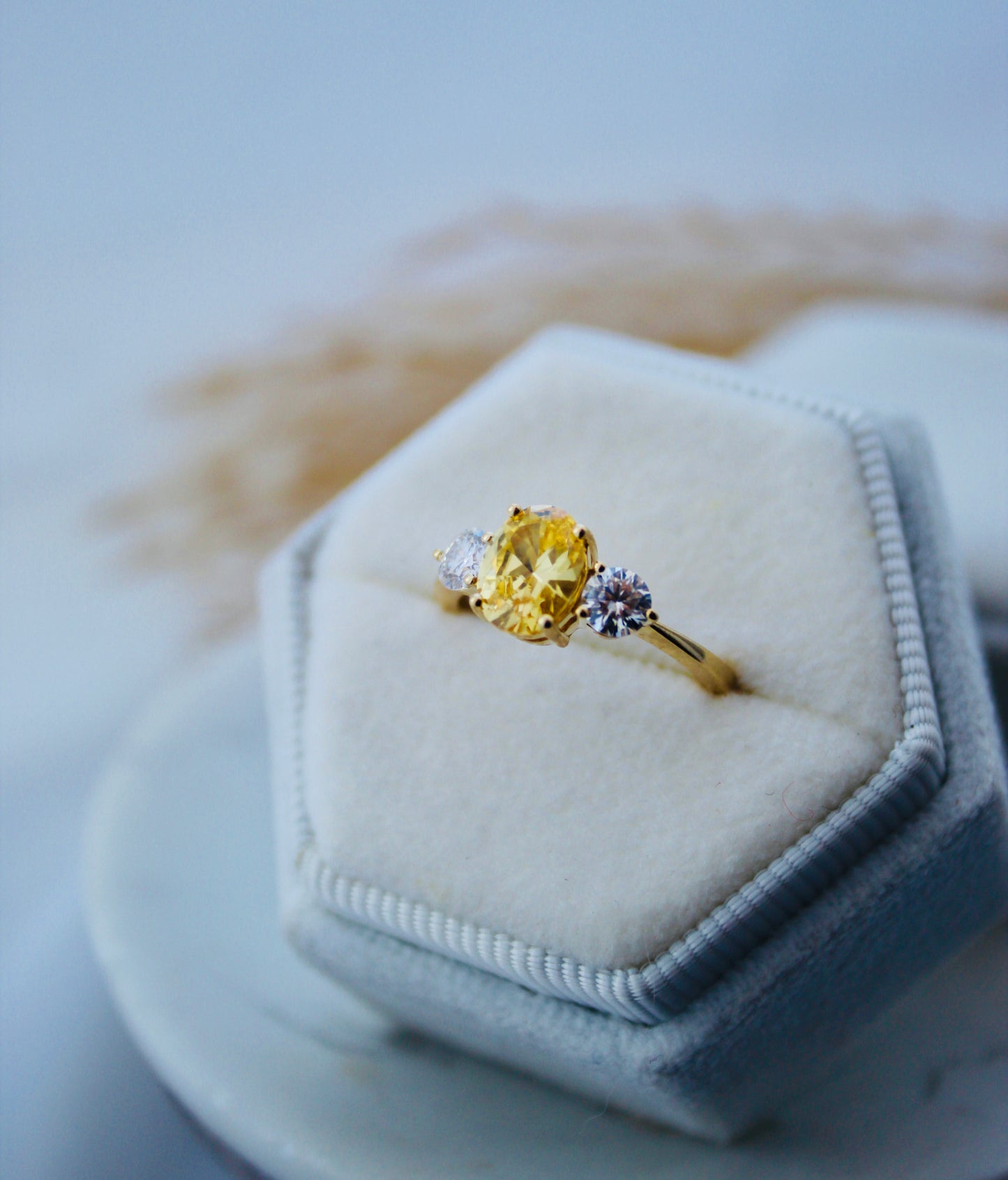 Secrets Constance Three Stone Ring