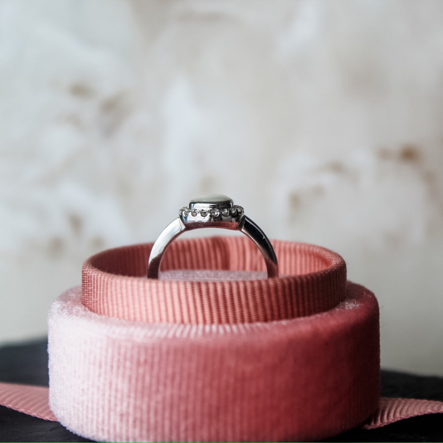 Pear Halo Ring
