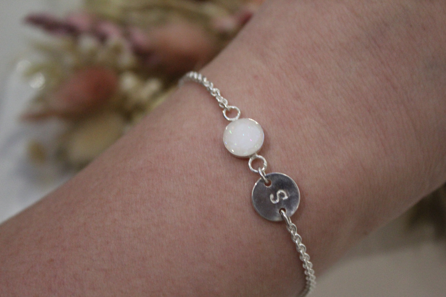 Engraved Disc Bracelet