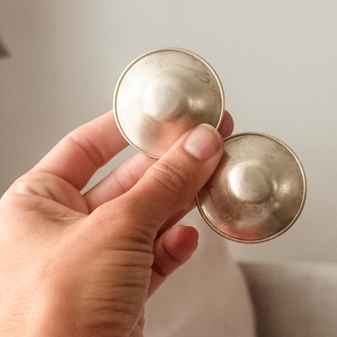 Silver Cup Pebble Necklace