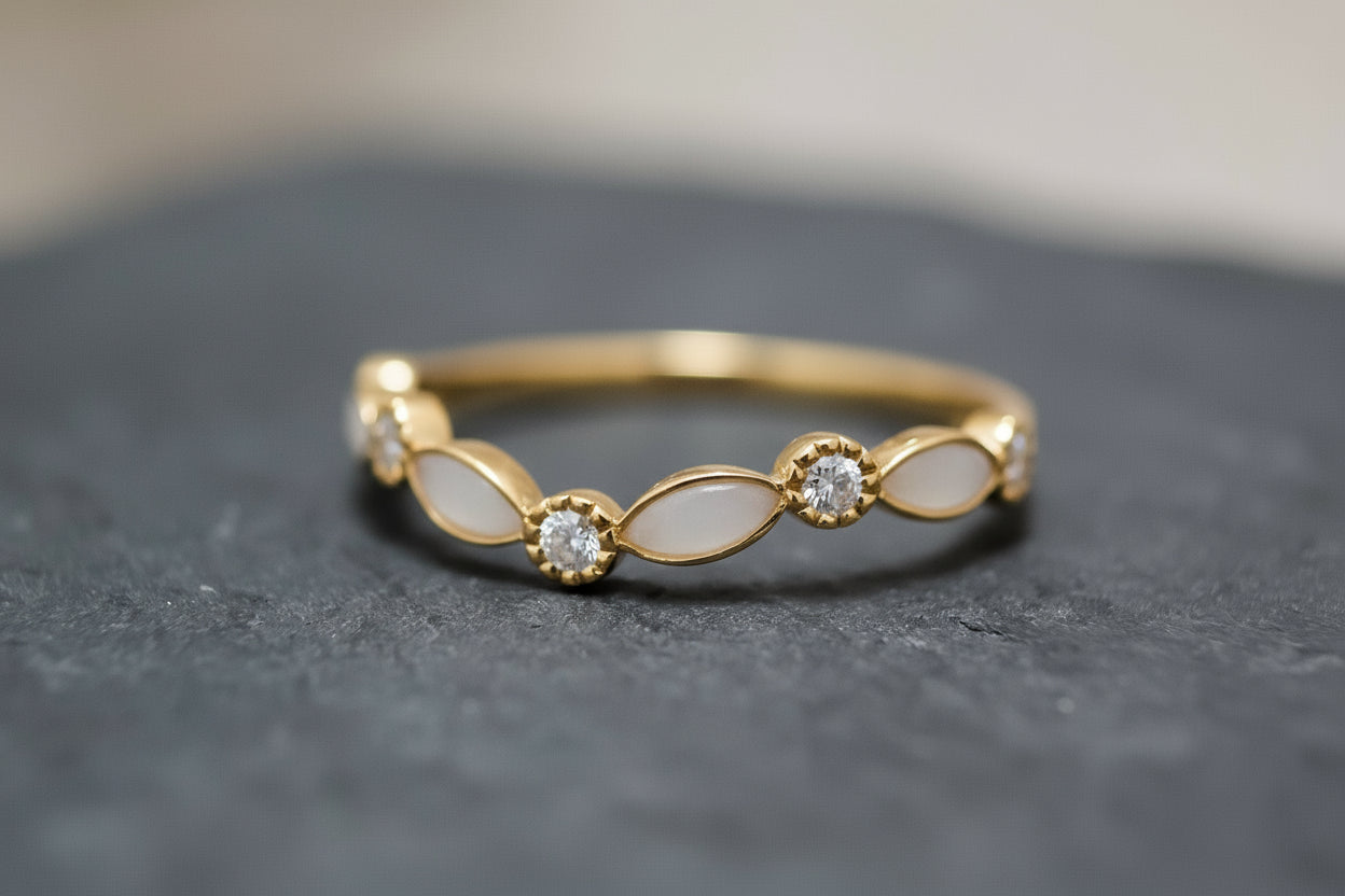 Curved Diamond Eternity Ring