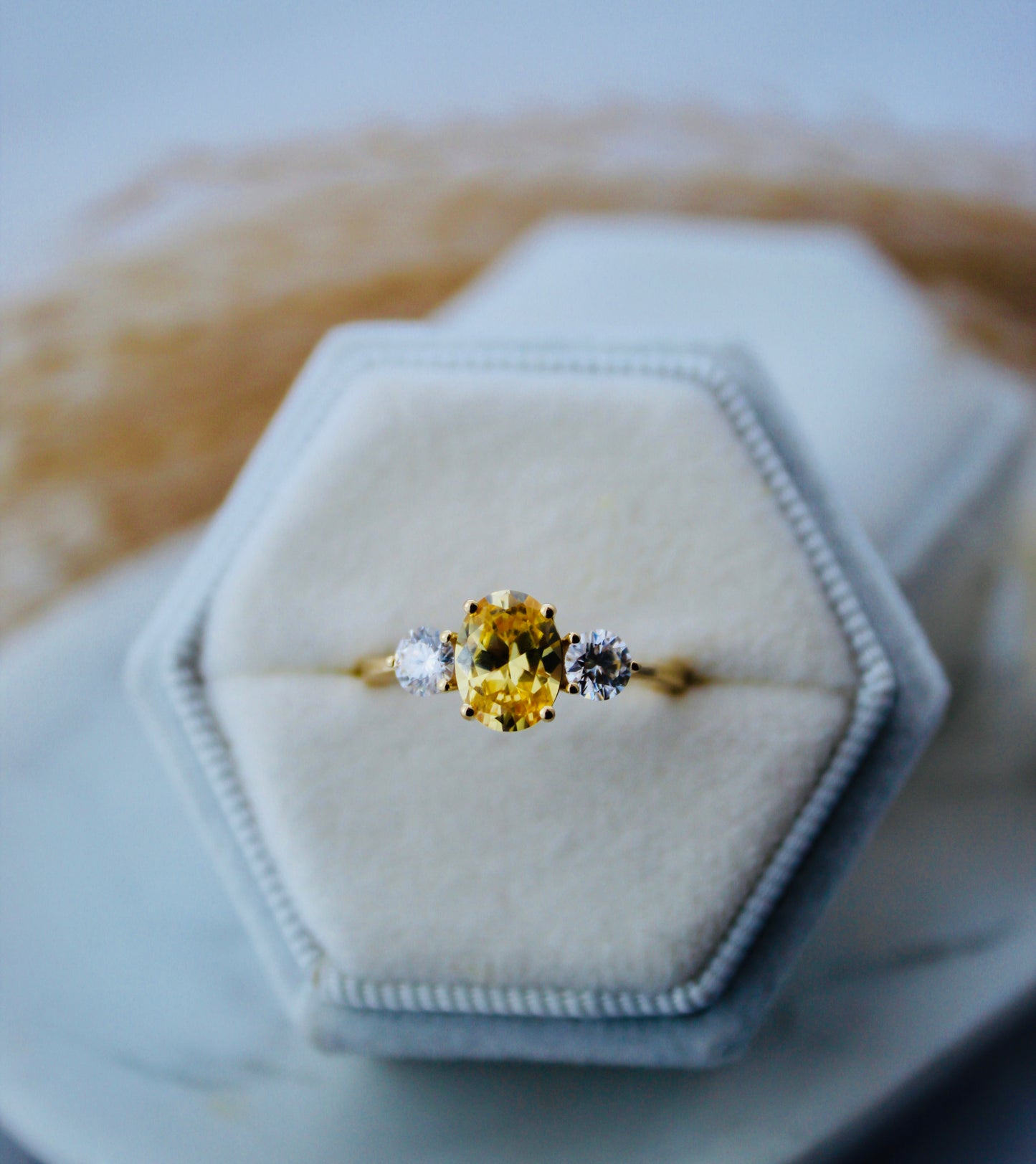 Secrets Constance Three Stone Ring